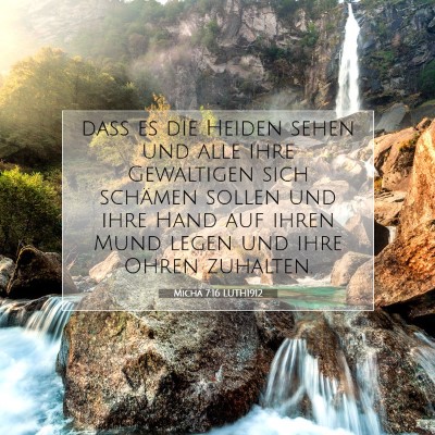 Picture 07 - Micha 7:16 LUTH1912 - daß es die Heiden sehen und alle ihre Gewaltigen - Bible Verse Picture