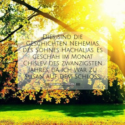 Picture 07 - Nehemia 1:1 LUTH1912 - Dies sind die Geschichten Nehemias, des Sohnes - Bible Verse Picture