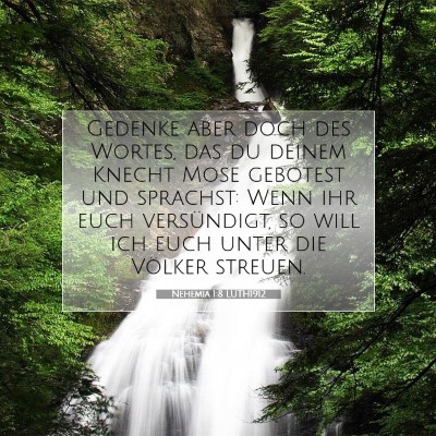 Picture 07 - Nehemia 1:8 LUTH1912 - Gedenke aber doch des Wortes, das du deinem - Bible Verse Picture