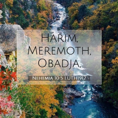 Picture 07 - Nehemia 10:5 LUTH1912 - Harim, Meremoth, - Bible Verse Picture