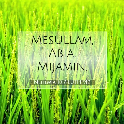 Picture 07 - Nehemia 10:7 LUTH1912 - Mesullam, Abia, - Bible Verse Picture