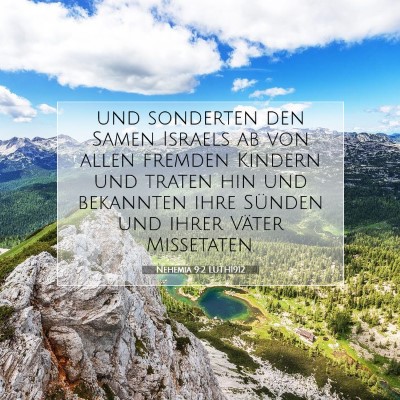 Picture 07 - Nehemia 9:2 LUTH1912 - und sonderten den Samen Israels ab von allen - Bible Verse Picture