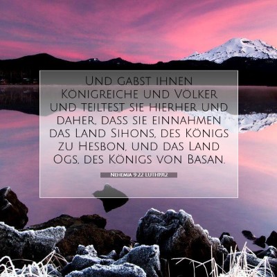 Picture 07 - Nehemia 9:22 LUTH1912 - Und gabst ihnen Königreiche und Völker und - Bible Verse Picture