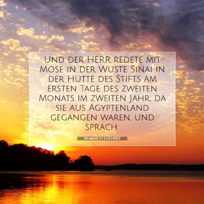 Picture 07 - Numeri 1:1 LUTH1912 - Und der HERR redete mit Mose in der Wüste Sinai - Bible Verse Picture