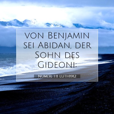 Picture 07 - Numeri 1:11 LUTH1912 - von Benjamin sei Abidan, der Sohn des - Bible Verse Picture