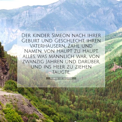 Picture 07 - Numeri 1:22 LUTH1912 - Der Kinder Simeon nach ihrer Geburt und - Bible Verse Picture