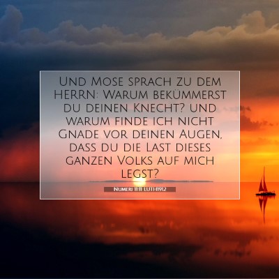 Picture 07 - Numeri 11:11 LUTH1912 - Und Mose sprach zu dem HERRN: Warum bekümmerst - Bible Verse Picture