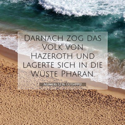 Picture 07 - Numeri 12:16 LUTH1912 - Darnach zog das Volk von Hazeroth und lagerte - Bible Verse Picture