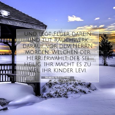 Picture 07 - Numeri 16:7 LUTH1912 - und legt Feuer darein und tut Räuchwerk darauf - Bible Verse Picture