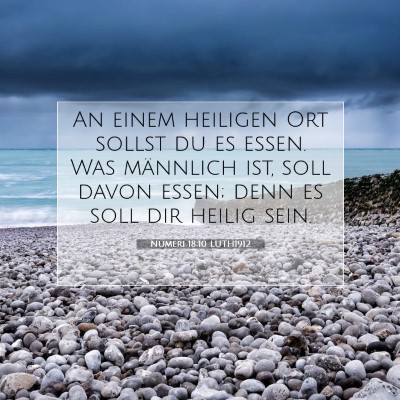 Picture 07 - Numeri 18:10 LUTH1912 - An einem heiligen Ort sollst du es essen. Was - Bible Verse Picture
