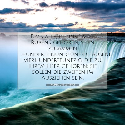 Picture 07 - Numeri 2:16 LUTH1912 - Daß alle, die ins Lager Rubens gehören, seien - Bible Verse Picture
