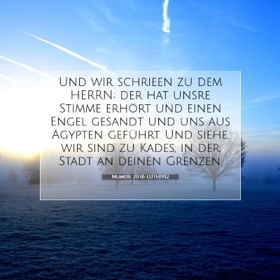 Picture 07 - Numeri 20:16 LUTH1912 - Und wir schrieen zu dem HERRN; der hat unsre - Bible Verse Picture