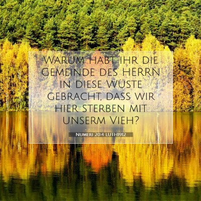 Picture 07 - Numeri 20:4 LUTH1912 - Warum habt ihr die Gemeinde des HERRN in diese - Bible Verse Picture