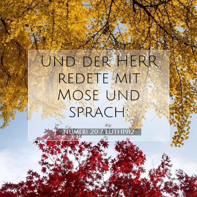 Picture 07 - Numeri 20:7 LUTH1912 - Und der HERR redete mit Mose und - Bible Verse Picture
