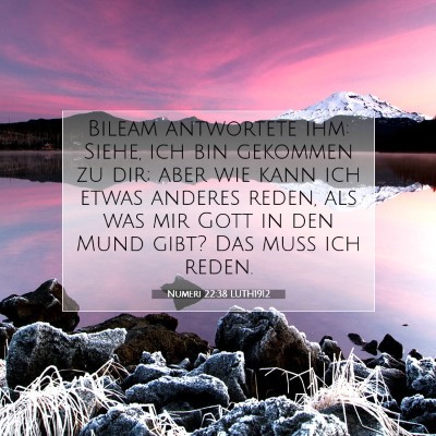 Picture 07 - Numeri 22:38 LUTH1912 - Bileam antwortete ihm: Siehe, ich bin gekommen zu - Bible Verse Picture