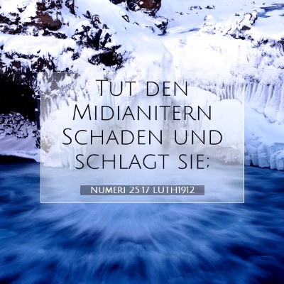 Picture 07 - Numeri 25:17 LUTH1912 - Tut den Midianitern Schaden und schlagt - Bible Verse Picture