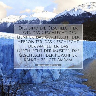 Picture 07 - Numeri 26:58 LUTH1912 - Dies sind die Geschlechter Levis: das Geschlecht - Bible Verse Picture