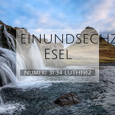Picture 07 - Numeri 31:34 LUTH1912 - einundsechzigtausend - Bible Verse Picture
