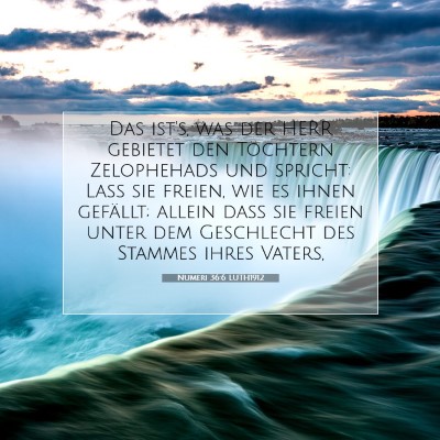 Picture 07 - Numeri 36:6 LUTH1912 - Das ist's, was der HERR gebietet den Töchtern - Bible Verse Picture