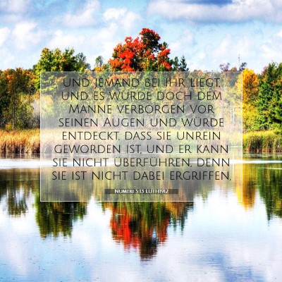 Picture 07 - Numeri 5:13 LUTH1912 - und jemand bei ihr liegt, und es würde doch dem - Bible Verse Picture