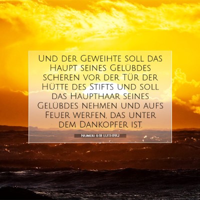 Picture 07 - Numeri 6:18 LUTH1912 - Und der Geweihte soll das Haupt seines Gelübdes - Bible Verse Picture