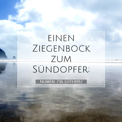Picture 07 - Numeri 7:16 LUTH1912 - einen Ziegenbock zum - Bible Verse Picture