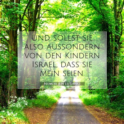 Picture 07 - Numeri 8:14 LUTH1912 - und sollst sie also aussondern von den Kindern - Bible Verse Picture