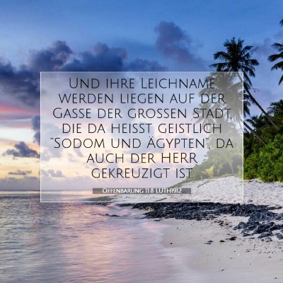 Picture 07 - Offenbarung 11:8 LUTH1912 - Und ihre Leichname werden liegen auf der Gasse - Bible Verse Picture