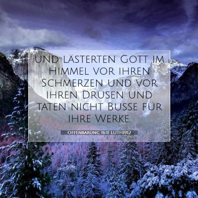 Picture 07 - Offenbarung 16:11 LUTH1912 - und lästerten Gott im Himmel vor ihren Schmerzen - Bible Verse Picture