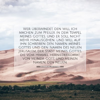 Picture 07 - Offenbarung 3:12 LUTH1912 - Wer überwindet, den will ich machen zum Pfeiler - Bible Verse Picture