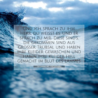 Picture 07 - Offenbarung 7:14 LUTH1912 - Und ich sprach zu ihm: Herr, du weißt es. Und er - Bible Verse Picture