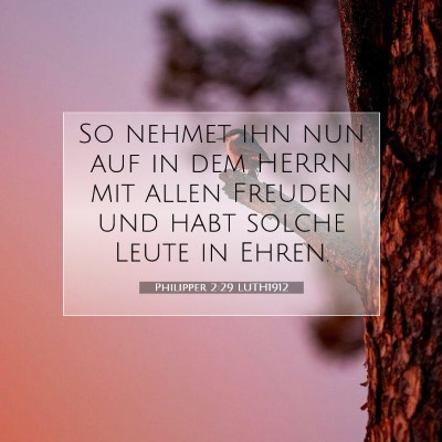 Picture 07 - Philipper 2:29 LUTH1912 - So nehmet ihn nun auf in dem HERRN mit allen - Bible Verse Picture