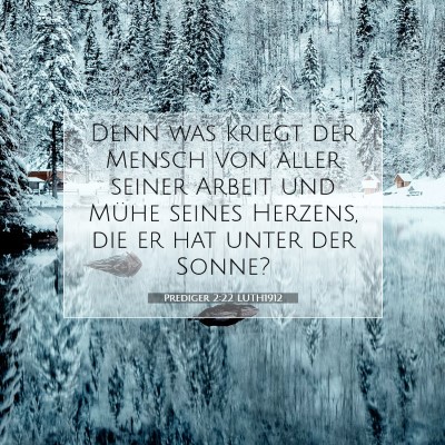 Picture 07 - Prediger 2:22 LUTH1912 - Denn was kriegt der Mensch von aller seiner - Bible Verse Picture