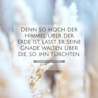 Picture 07 - Psalm 103:11 LUTH1912 - Denn so hoch der Himmel über der Erde ist, - Bible Verse Picture