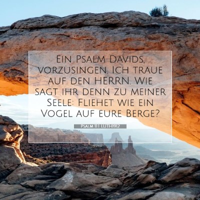 Picture 07 - Psalm 11:1 LUTH1912 - Ein Psalm Davids, vorzusingen. Ich traue auf den - Bible Verse Picture