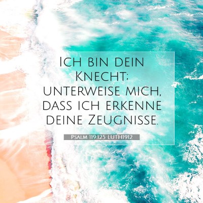 Picture 07 - Psalm 119:125 LUTH1912 - Ich bin dein Knecht; unterweise mich, daß ich - Bible Verse Picture