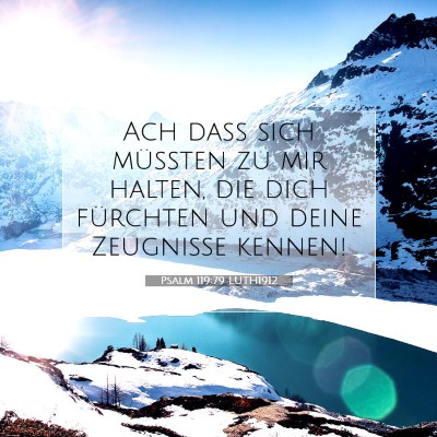 Picture 07 - Psalm 119:79 LUTH1912 - Ach daß sich müßten zu mir halten, die dich - Bible Verse Picture