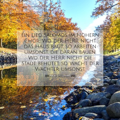 Picture 07 - Psalm 127:1 LUTH1912 - Ein Lied Salomos im Höhern Chor. Wo der HERR - Bible Verse Picture