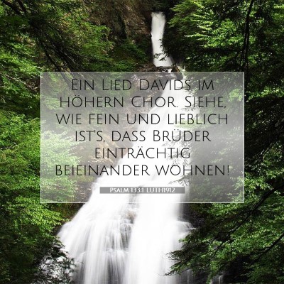Picture 07 - Psalm 133:1 LUTH1912 - Ein Lied Davids im höhern Chor. Siehe, wie fein - Bible Verse Picture