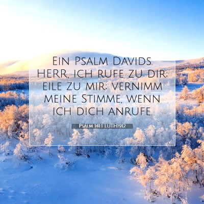 Picture 07 - Psalm 141:1 LUTH1912 - Ein Psalm Davids. HERR, ich rufe zu dir; eile zu - Bible Verse Picture