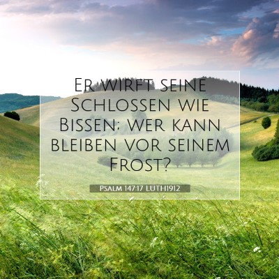Picture 07 - Psalm 147:17 LUTH1912 - Er wirft seine Schloßen wie Bissen; wer kann - Bible Verse Picture