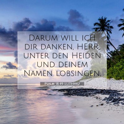 Picture 07 - Psalm 18:49 LUTH1912 - Darum will ich dir danken, HERR, unter den Heiden - Bible Verse Picture