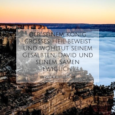 Picture 07 - Psalm 18:50 LUTH1912 - der seinem König großes Heil beweist und - Bible Verse Picture
