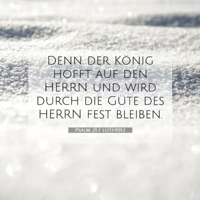 Picture 07 - Psalm 21:7 LUTH1912 - Denn der König hofft auf den HERRN und wird - Bible Verse Picture