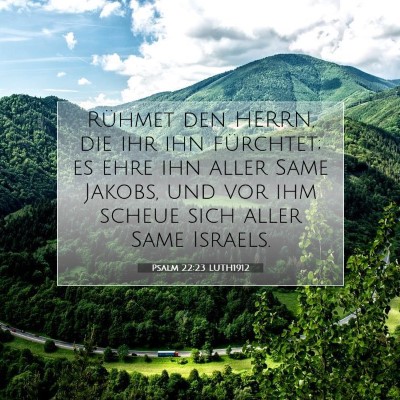 Picture 07 - Psalm 22:23 LUTH1912 - Rühmet den HERRN, die ihr ihn fürchtet; es ehre - Bible Verse Picture
