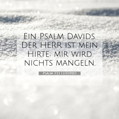 Picture 07 - Psalm 23:1 LUTH1912 - Ein Psalm Davids. Der HERR ist mein Hirte; mir - Bible Verse Picture