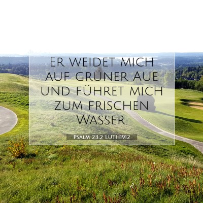Picture 07 - Psalm 23:2 LUTH1912 - Er weidet mich auf grüner Aue und führet mich - Bible Verse Picture