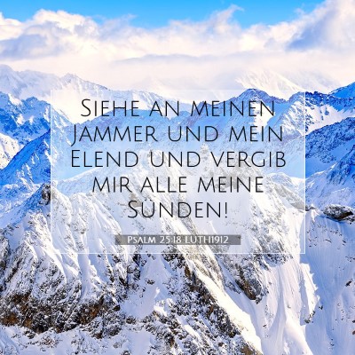 Picture 07 - Psalm 25:18 LUTH1912 - Siehe an meinen Jammer und mein Elend und vergib - Bible Verse Picture