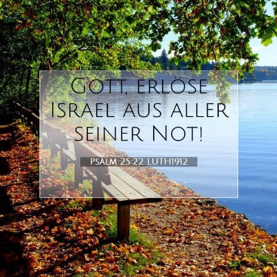 Picture 07 - Psalm 25:22 LUTH1912 - Gott, erlöse Israel aus aller seiner - Bible Verse Picture