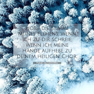 Picture 07 - Psalm 28:2 LUTH1912 - Höre die Stimme meines Flehens, wenn ich zu dir - Bible Verse Picture